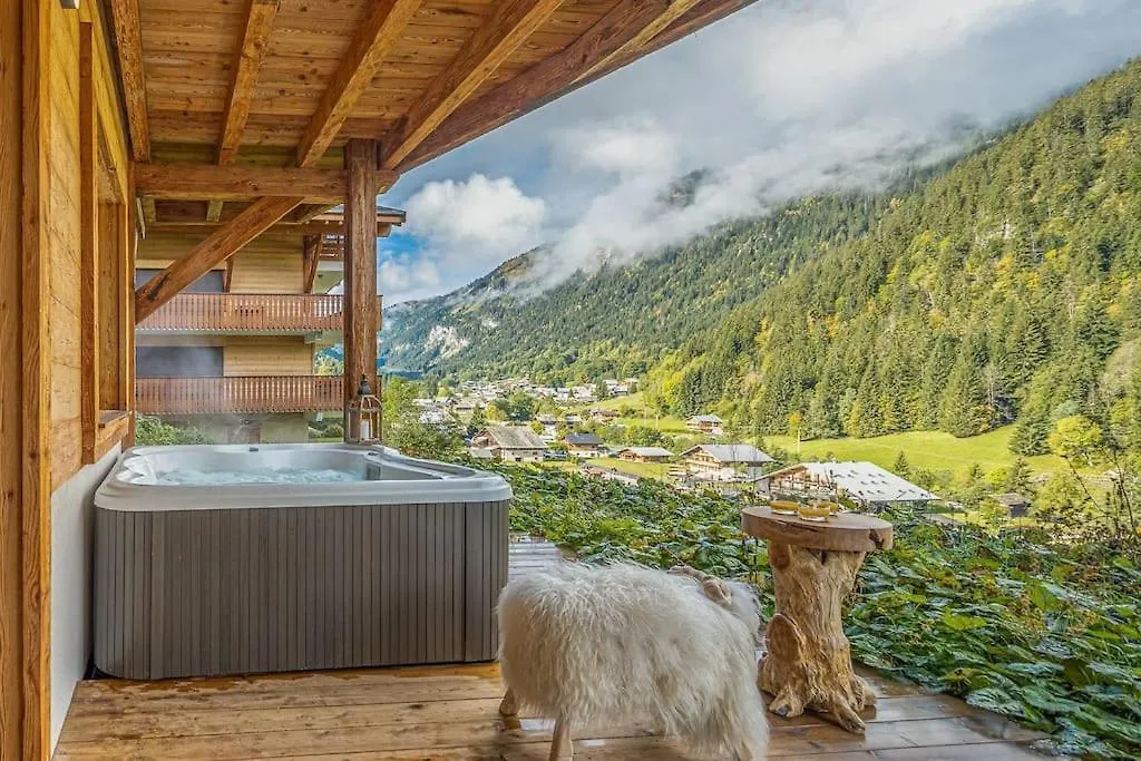 Chalet 1100 - Bo Immobilier Chatel - A Mi-Chemin Du Centre Et Du Linga - Jacuzzi Sauna Et Cheminee 0*,