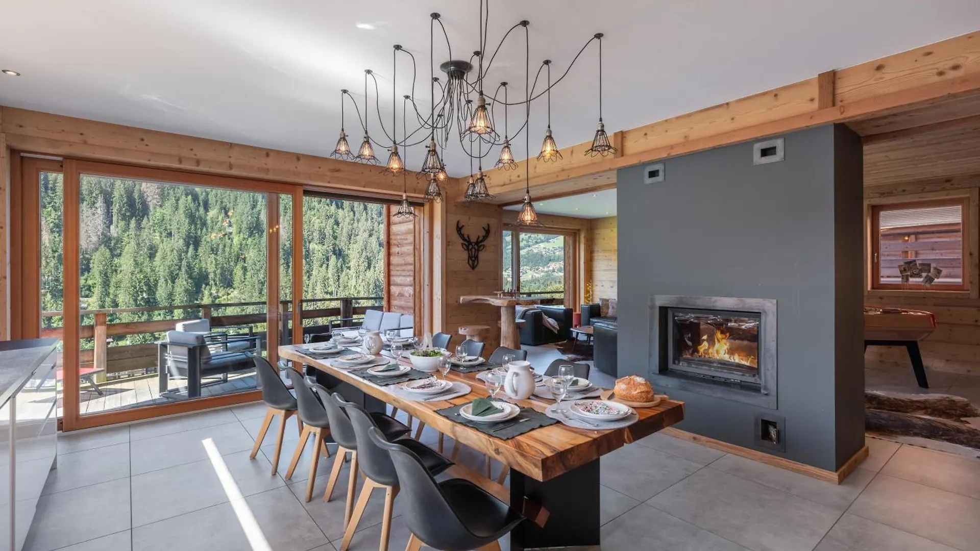 Chalet 1100 - Bo Immobilier Chatel - A Mi-Chemin Du Centre Et Du Linga - Jacuzzi Sauna Et Cheminee